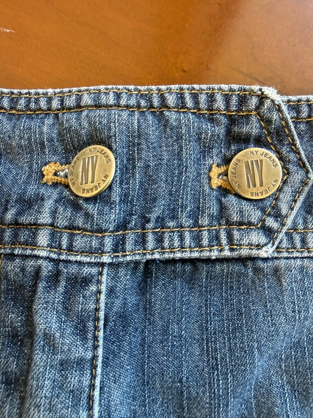 New York & Company Light Blue Denim Mini Skirt - Picture 2 of 6